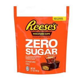 리세스 제로슈가 초콜릿 144g 4봉 REESE'S Zeo Suga Miniatues Milk Chocolate Peanut Butte Cups, 4개