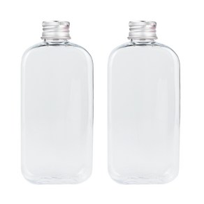 가인글로벌 납작페트250 페트병 + 실버(알루미늄캡) 음료 페트용기, 2개, 250ml