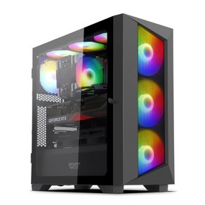 다크플래쉬 DNX700 MESH RGB 블랙, 1개