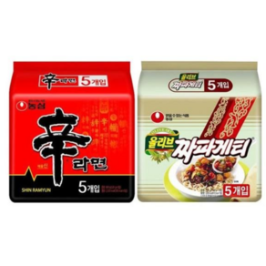 농심 신라면 5개 + 짜파게티 5개 KOREAN NOODLE