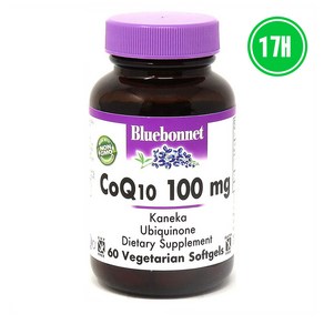 BlueBonnet CoQ-10 100mg 코큐텐 60캡슐, 한 사이즈, 하얀, 1개, 60정