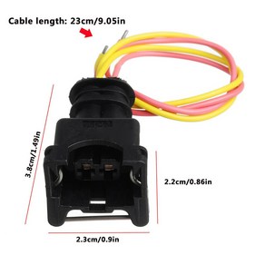베바스토한 에버스패커용 액세서리 연료 펌프 하네스 와이어 2 핀 23cm 9.05 인치 커넥터 E14402
