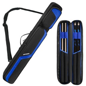 [ 727064 ] Pool Cue 케이스 5.1x5.1cm(2x2인치) 풀 스틱 휴대용 케이스 버트 2개와 샤프트 2개 보관 어깨 스트랩이 있는 부드러운 당구 큐 백, 블랙, 1개