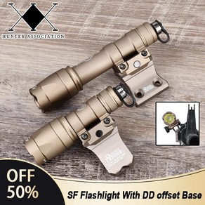 SUREFIRE 전술 에어소프트 슈어파이어 M300 M300A M600 M600C 플래시라이트 DD 오프셋 마운트 장착 20mm 레일 MLOK KEYMOD 사냥 무기 조명