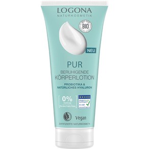 로고나샴푸Logona Pu Natual Body Lotion with Hyaluonics and Pobiotics 민감한 피부를 진정시키고, 1개, 200ml