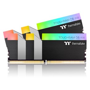 [써멀테이크] 써멀테이크 DDR5 PC5-51200 CL32 TOUGHRAM RGB 블랙 [32GB (16GB*2)] (6400), 2개