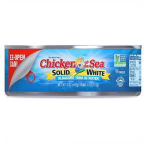 Chicken of the Sea 치킨 오브 더 씨 솔리드 화이트 알바코어 튜나 인 워터 5oz(142g) 8팩, 8개, 142g