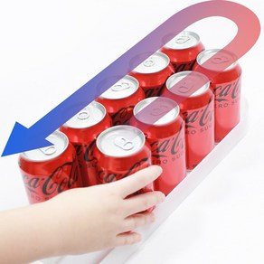 캔 음료 디스펜서 회전 트레이 냉장고 정리 선반 음료수 자동 선입선출 피포피포 마크원, 캔음료+소주, 1개