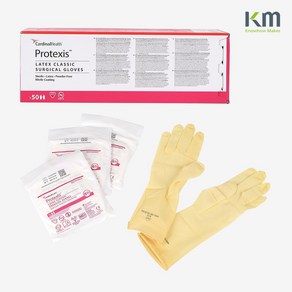 카디날헬스케어 프로텍시스 클래식 프리미엄 라텍스 수술장갑 50쌍 PROTEXIS Latex Sugical Glove, 7.5, 50세트