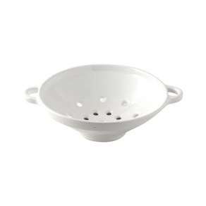 일본 studio M bey bowl 콜랜더 화이트 손잡이 법랑, 1개