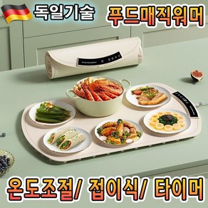 푸드워머 접이식 가정용 다이닝 매직워머 실리콘 테이블 플레이트 따뜻한 잡밥 음식워머 매트