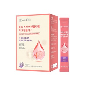 [서울대 위바이옴] 식약처 인정 국내 최대함량 3270mg 저분자 피쉬 어린 콜라겐펩타이드 이너스킨 어린콜라겐 + 비오틴, 150g, 1개
