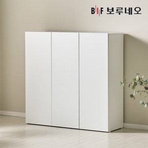 보루네오 애드 1200 3단 높은 수납장 깊은, 화이트화이트 AD42