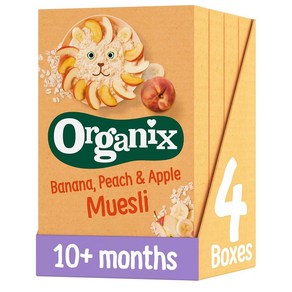 Oganix 뮤즐리 바나나 피치 앤 애플 Oganix Banana Peach & Apple Oganic Muesli 10+ Month, 1개, 1g