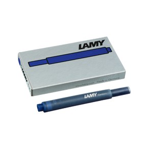 LAMY 만년필용 잉크 카트리지, 5개, 블루블랙