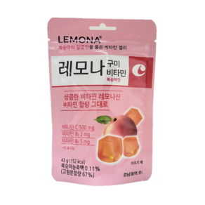 레모나 구미 비타민 복숭아맛, 43g, 30개