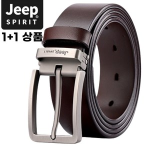 JEEPSPIRIT 정품 남성용 가죽 벨트 OM18CD996BT0434 쿠팡 + 벨트증정