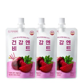 [연두팜] 레드비트즙 (건강엔비트) 80ml 낱개, 1개