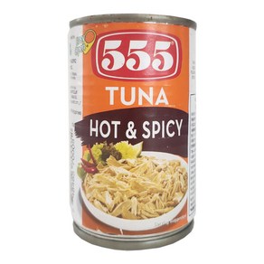 필리핀 555 튜나 핫 앤 스파이시 참치 통조림 155g / TUNA HOT & SPICY, 1개