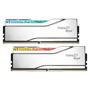 [G.SKILL] DDR5 PC5-51200 CL32 TRIDENT Z5 ROYAL 실버 [32GB (16GB*2)] (6400), 2개