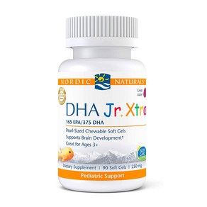 Nodic Natuals Po DHA J. Xta Bey Punch - 90 Mini Chewable Soft Gels - 636 mg Total Omega-3s, 1개, 90정