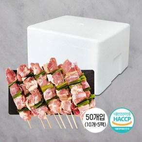 수제 파닭꼬치 30cm*125g 50개입 1박스 공장직영, 5개, 1.25kg