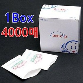 일회용 종이봉투컵 4000매 (정수기컵 식당 생수컵, 1개