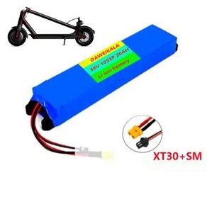전기 자전거 배터리 밧데리 전동 2024 18650 리튬 팩 포트 42V 스쿠터 M365 전원 BMS 포함 36V 20Ah 10S3P 20000mah 800W, [06] XT30 SM, 1개