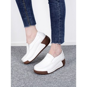 아리앤 라니 소가죽 여성 통굽로퍼 5cm