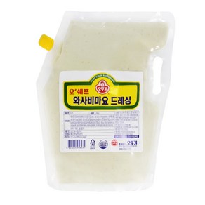 오뚜기 오쉐프 와사비마요 드레싱, 2개, 2kg