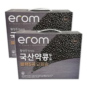 이롬 이롬 국산 약콩 두유 190ml (24팩) 블랙5곡 고칼슘, 48개, 48개