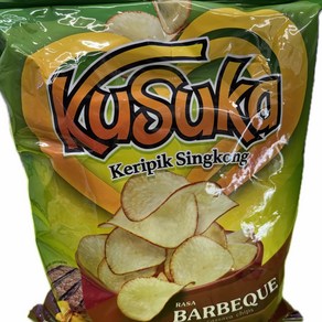 HALAL 쿠수카 끄리삒 싱쿵 라사 바베큐 Kusuka Keipik singkong 180g, 1개