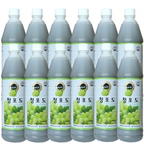 청솔 청포도 음료베이스, 835ml, 12개