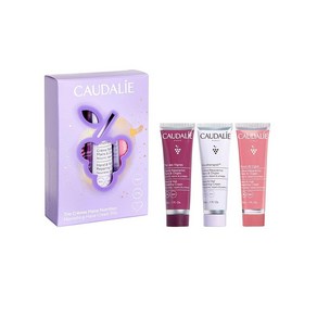 Caudalie 핸드 크림 트리오 세트: 시어 버터와 포도씨 오일이 풍부한 수분 공급 및 영양 앤 네일 리페어링