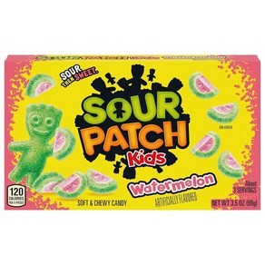 SOUR PATCH KIDS 워터멜론 소프트 츄이 캔디 99.2g3.5온스 143768, 99g, 1개