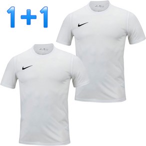[1+1] 나이키 드라이핏 트레이닝복 반팔티 기능성 반팔 티셔츠 PARK 화이트 남여공용 운동복 + SHP 마스크