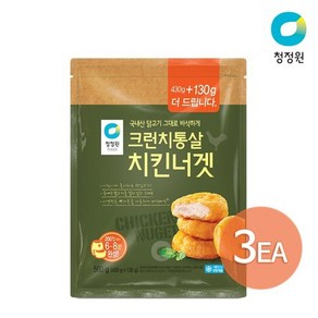 청정원 크런치통살치킨너겟, 560g, 3개