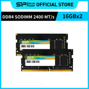 실리콘파워 Silicon Powe DDR4-2400 PC4-19200 노트북용 램 패키지 메모리 RAM, 16GB*2, 1개