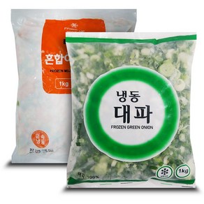 냉동 볶음밥용 4종야채 1kg+냉동 대파1kg/파기름/드라이아이스포장