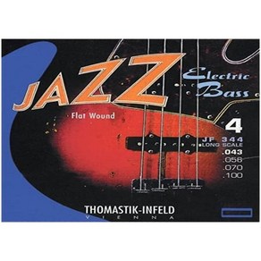 Thomastik Infeld JF34056 베이스 기타줄 재즈 플랫 상처 니켈 원형 강철 코어 단일 D 스트링, 1개