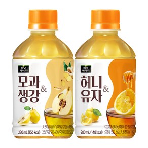 썬키스트 허니유자 12페트 + 모과생강 12페트 총24페트, 280ml, 24개