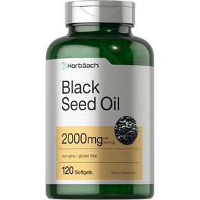 Hobäach Black Seed Oil Softgel Capsules  2000mg Hobäach Black Seed Oil Softgel Capsules  2000mg, 1개, 120정