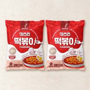 미쓰리 떡볶이 밀키트 밀떡1+1, 370g, 2개, 02보통맛