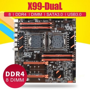 x99 듀얼 cpu x8 마더보드 usb 3.0 dd4 am 메모리 sata pcie 16x 8x 1x 포트 기가비트 네트워크 카드 사무용 메인보드