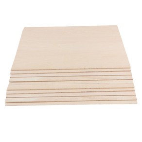 shangen 20 조각 DIY 모델 발사 목재 시트 나무 접시 공예 모델 50x200x1.5mm, 20개