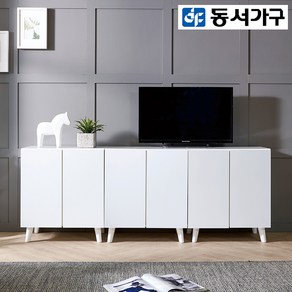 동서가구 디노 1800 높은 수납거실장B DF917155-2, 화이트