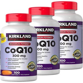 커클랜드 Coq10 300mg 100정 캡슐 코엔자임Q10 코큐텐, 3개