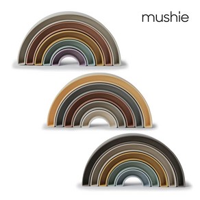 무쉬 스태킹 레인보우 감각발달 완구 교구 MUSHIE / mushie Rainbow Stacke Toy 5pcs, 힐사이드, 5개