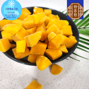 안주인몰 냉동 망고다이스 하프컷 과육 열대과일 MANGO, 1개, 1kg