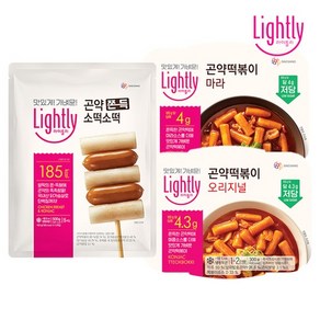 곤약 떡볶이 300g x 2개 + 소떡소떡 500g(100g 5입) x 2개, 곤약떡볶이 오리지널 2개 + 소떡소떡 x 2개